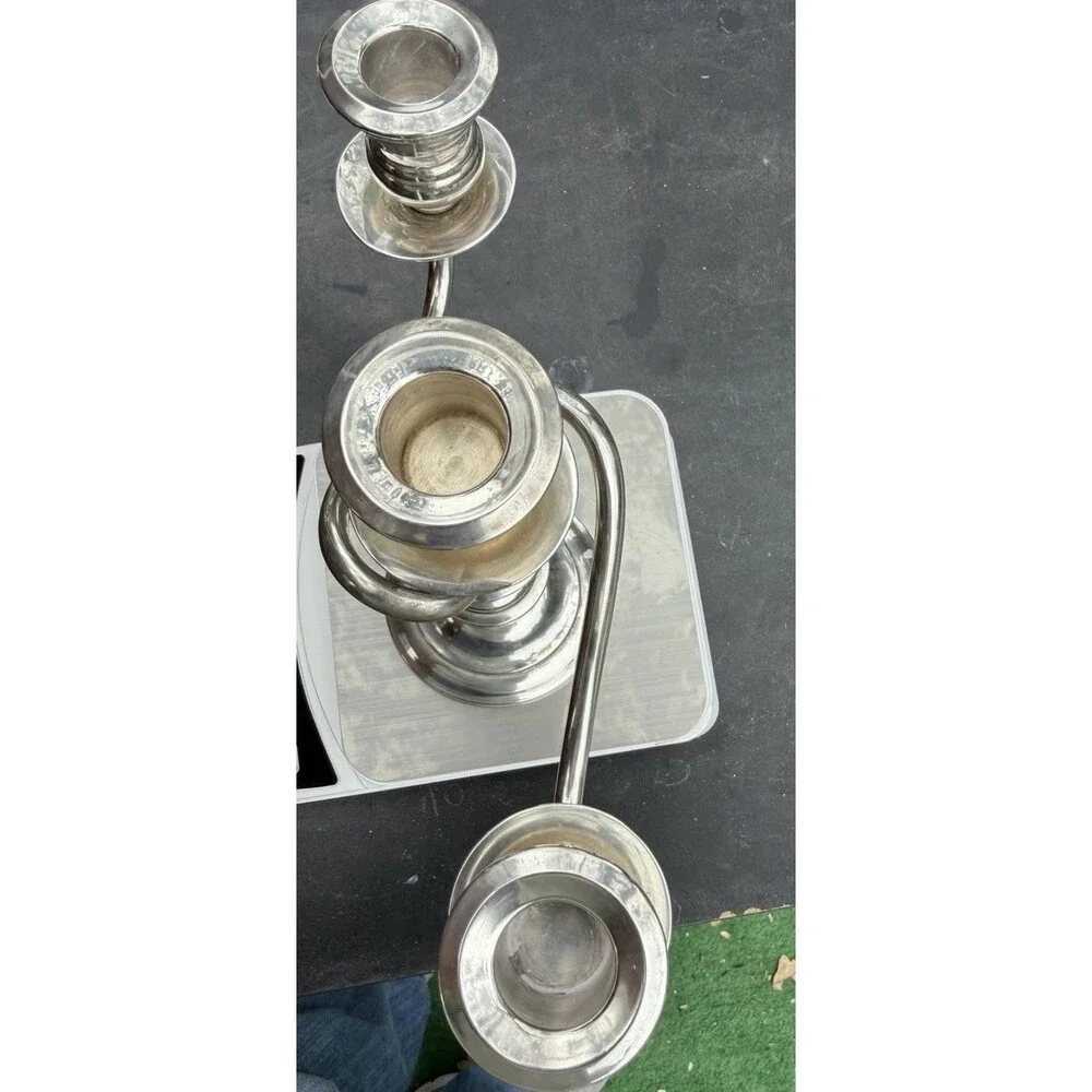 VNTG Gorgeous (2) Pair Sterling .950 Silver Candelabras 10.5”H/9.5”W / ROMO GOTH